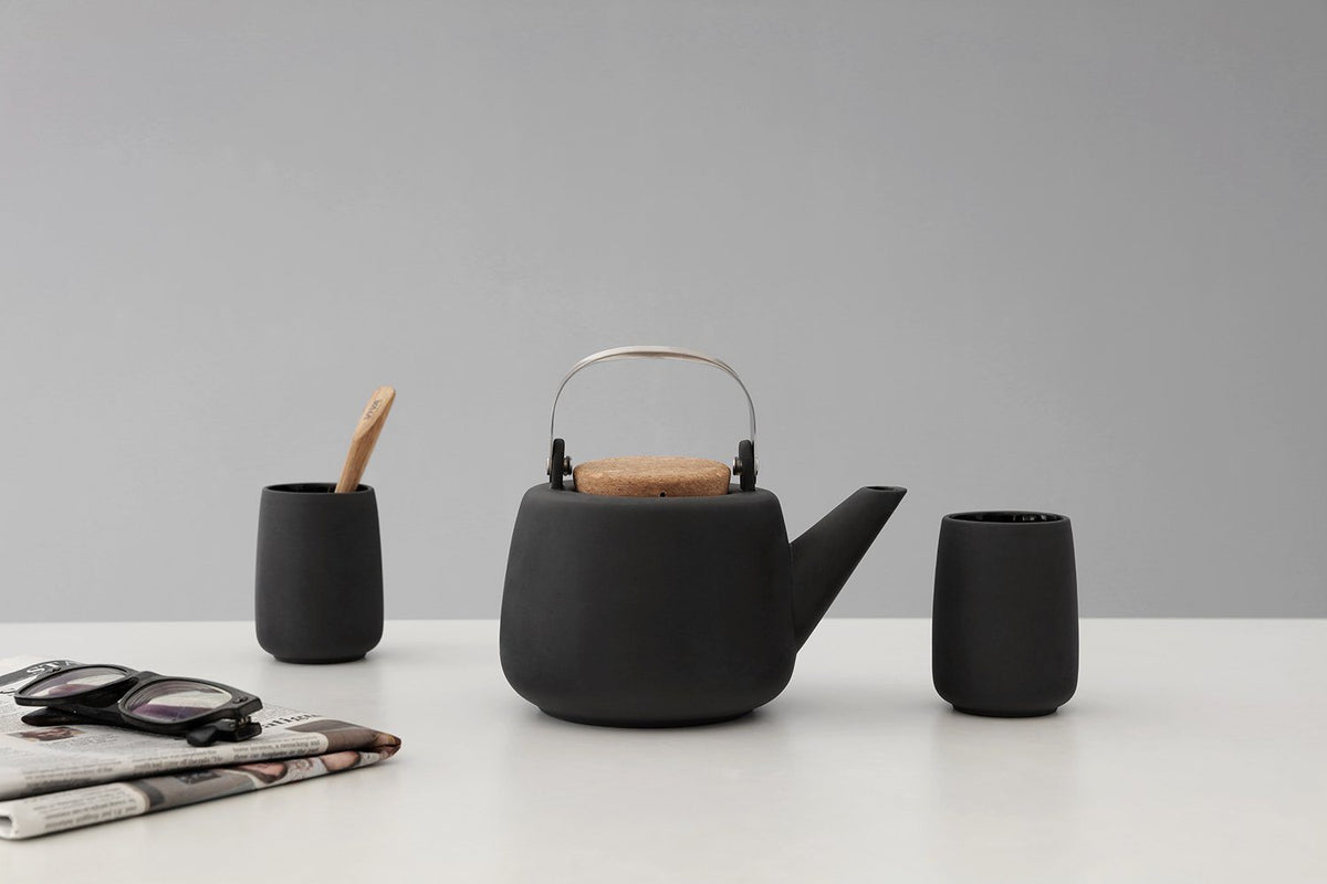 Nicola™ Porcelain Teapot - VIVA | Color=Charcoal