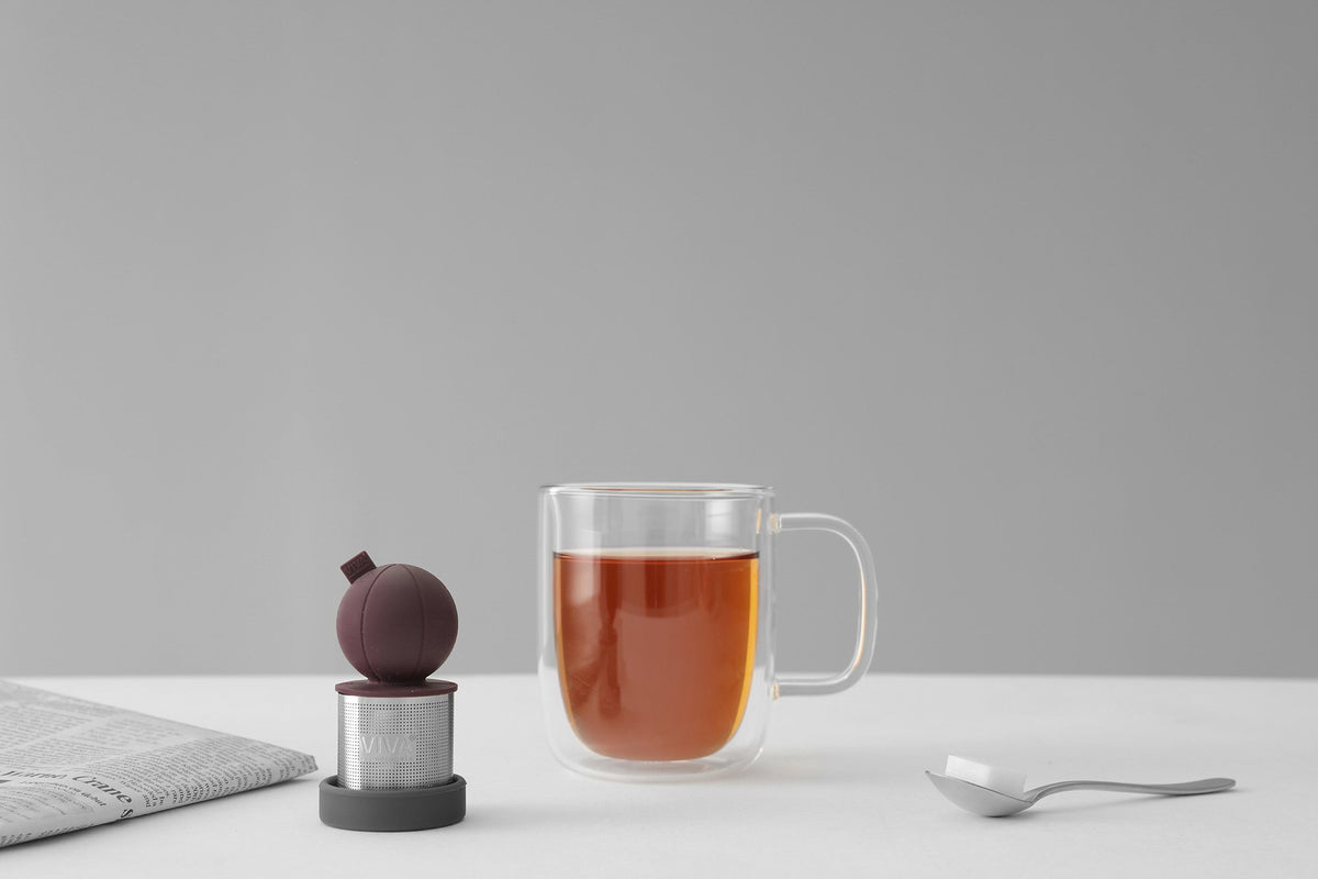 Infusion™ Floating Tea Strainer - VIVA | Color=Mulled wine